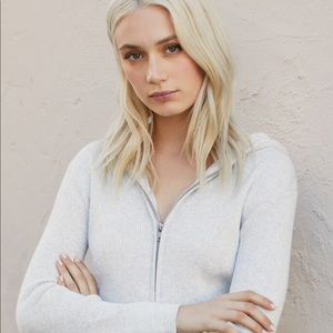 Brandy Melville Cropped White Hoodie from Pacsun